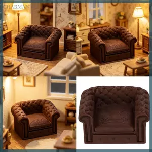 Char Bộ Sofa Mini đáng yêu Nhà búp bê bằng nhựa Nội thất 1 12 tỷ lệ Màn hình mô hình ghế Sofa đáng yêu