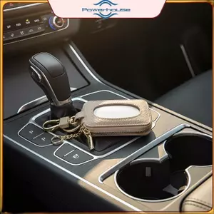POWER Unisex Da Chìa Khóa Xe Ô Tô Túi 6 Chìa Khóa Bảo Vệ Người Tổ Chức Móc Khóa Cho Văn Phòng Hàng Ngày Sử Dụng Du Lịch.