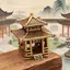 GE Đồng thau Trung Quốc Cổ Kiến Trúc Mô Hình Ngôi Nhà Nhỏ Các Bức Tượng Nhỏ Trang Trí Nhà Cổ Điển Cho Văn Phòng Học Tập Sáng Tạo VN