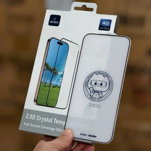 Kính Cường Lực Chống Vân Tay WIWU GT-009 Cho iPhone 17 16 15 14 13 Pro Max Air Plus - Kính Trong Suốt Chống Bụi Màng Loa