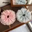 SHUPUN Dây buộc tóc gợn sóng, Dây buộc tóc nhiều lớp xếp li, Dây buộc tóc voan cao cấp cỡ lớn phong cách Hàn Quốc dành cho nữ