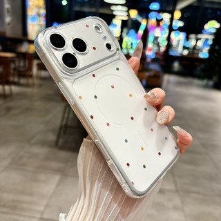 Ốp Lưng IPhone 13 15 11 17 16 12 14 ProMax  Chấm tròn nhiều màu cổ điển 7 8Plus XR X XS Max