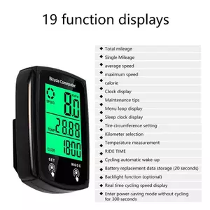 < WHPHous-t > GPS Bicycleputer Đồng hồ tốc độ có dây Xe đạp chống nước LCDputer Răng xanh Tốc độ đi xe đạp Giá đỡ Đồng hồ đo tốc độ Phụ kiện ngoài trời Đẹp