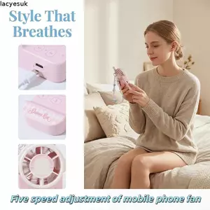 Quạt làm mát cầm tay LACYESUK, Đèn báo mức công suất 199 Quạt điện thoại gạch cổ điển có thể điều chỉnh tốc độ, Tốc độ có thể điều chỉnh Hoạt động yên tĩnh Dễ thương và vui nhộn Quạt điện thoại di động cổ điển Sử dụng bàn làm việc