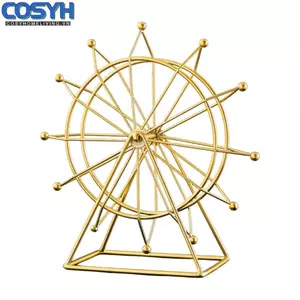 <cosyh>Stylish Gold Wheel Decor Contemporary Accent for Home and Office Decor