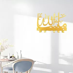 HELLOYOUNG Giá đỡ chìa khóa treo tường hình con sói Phong cách mộc mạc Trang trí lối vào với nhiều móc để lưu trữ tại nhà Trang trí