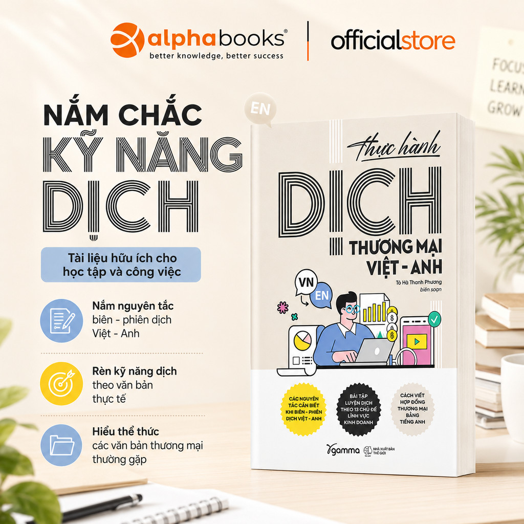 Sách - Thực Hành Dịch Thương Mại Việt – Anh - Tô Hà Thanh Phương (Gamma Books)