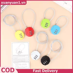 XUAN 13 / 20 / 50cm Dây Số Padlo Mật Khẩu Mã An Ninh Lo Kết Hợp Thông Minh Lo Cho Xe Máy Mũ Bảo Hiểm Lo Dây VN