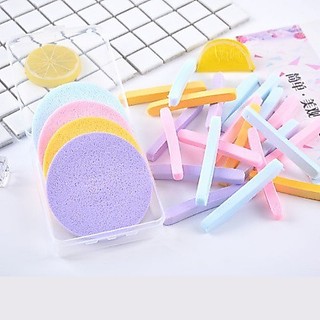 SET 2 GÓI Bọt biển - Bông nở rửa mặt Chivey 12 miếng / Miếng mút rửa mặt bọt biển dạng nén (Gói 12 thanh) 88093
