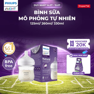 Bình Sữa Mô Phỏng Tự Nhiên Mới Philips Avent Natural Response - 125ml/ 260ml/ 330ml (Hộp 1 bình)