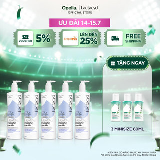 Bộ 5 Sữa tắm Lactacyd Healthy Bright làm đều màu da, mang lại làn da sáng khỏe, rạng rỡ và tự tin
