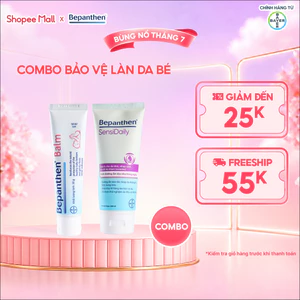 Combo Bảo Vệ Làn Da Bé: Kem Chống Hăm Bepanthen Balm 30G + Kem Dưỡng Ẩm Hằng Ngày Bepanthen Sensidaily Tuýp 200G