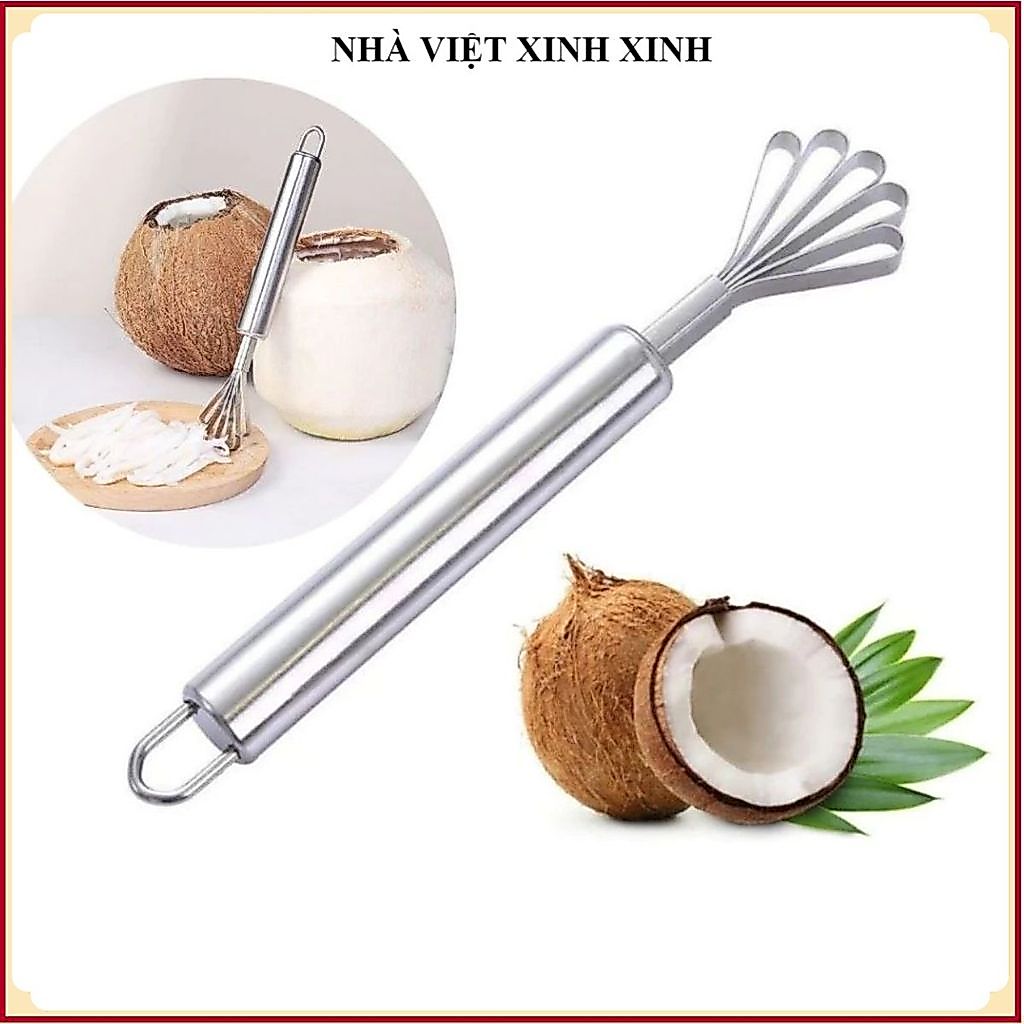 NẠO DỪA INOX 304 ĐA NĂNG, DỤNG CỤ BÀO RAU CỦ PHÔ MAI, Thiết Kế Sắc Bén, Dễ Vệ Sinh Cho Gian Bếp