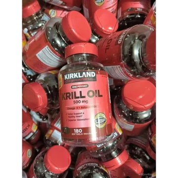 【Khuyến mại nóng】180 Viên Viên Uống Dầu Nhuyễn Thể Tôm Krill Oil 500mg