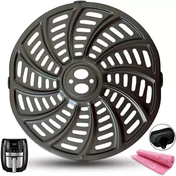 Khay nướng thay thế nồi chiên không khí 6QT cho nồi chiên không khí Gourmia GAF698 / GAF686, Đĩa nướng không khí nâng cấp, Lưới nướng chảo cho nồi chiên không khí Gourmia 6QT, chống dính, máy rửa chén