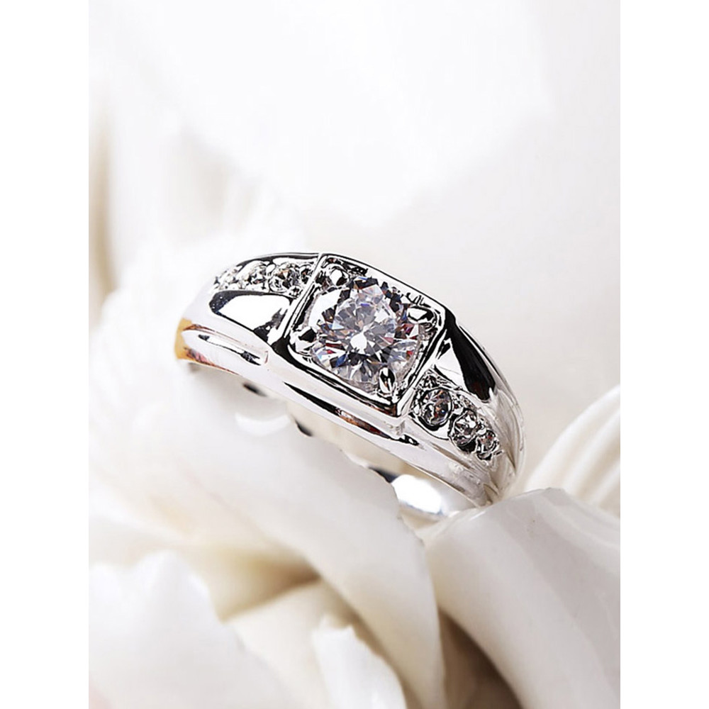 Men's Moissanite Wedding Ring by ongxiazhijingqijiandian871