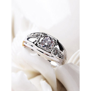 Men's Moissanite Wedding Ring by ongxiazhijingqijiandian871