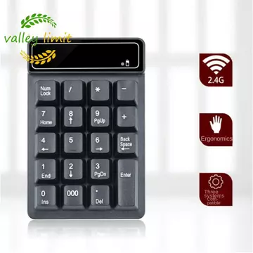 VALLEY LIMIT Máy tính Bàn phím nhỏ Bluetooth, 19 phím Cảm giác cơ học Bàn phím số không dây 2.4G, Bàn phím có dây Numpad Bàn phím số Mini di động chống nước PC