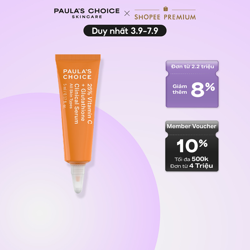 Tinh Chất Làm Sáng Da Và Mờ Nám Chuyên Sâu Paula's Choice 25% Vitamin C + Glutathione Clinical Serum -5ml mã 1497 | BigBuy360 - bigbuy360.vn