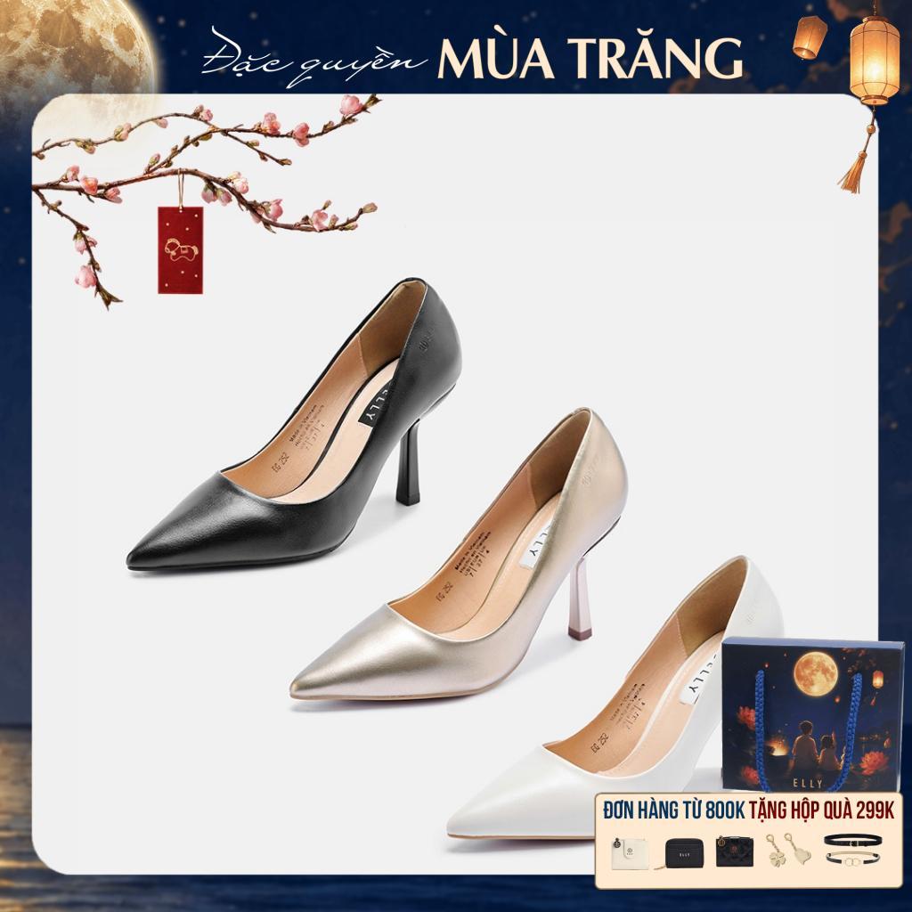 Giày cao gót nữ ELLY EG252 8.5cm da tổng hợp mũi nhọn thời trang công sở