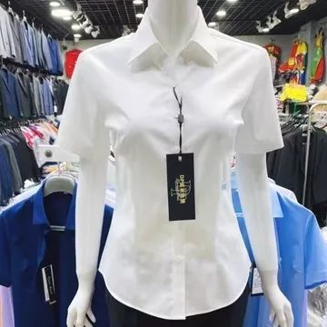 Áo sơ mi ngắn tay màu trắng được khuyên dùng cho nữ Quần áo mùa xuân mùa hè Quần áo công sở Quần áo công sở Quần áo công sở Phiên bản Hàn Quốc Áo sơ mi Quần áo nữ chuyên nghiệp ol