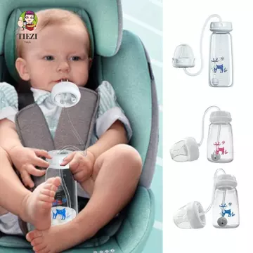 Bình sữa TIEZI Baby, Bình sữa cho trẻ sơ sinh rảnh tay 150 / 240ml, Bình sữa PP dễ thương Dễ dàng chống nghẹt thở Bình sữa trẻ sơ sinh cho bé ăn