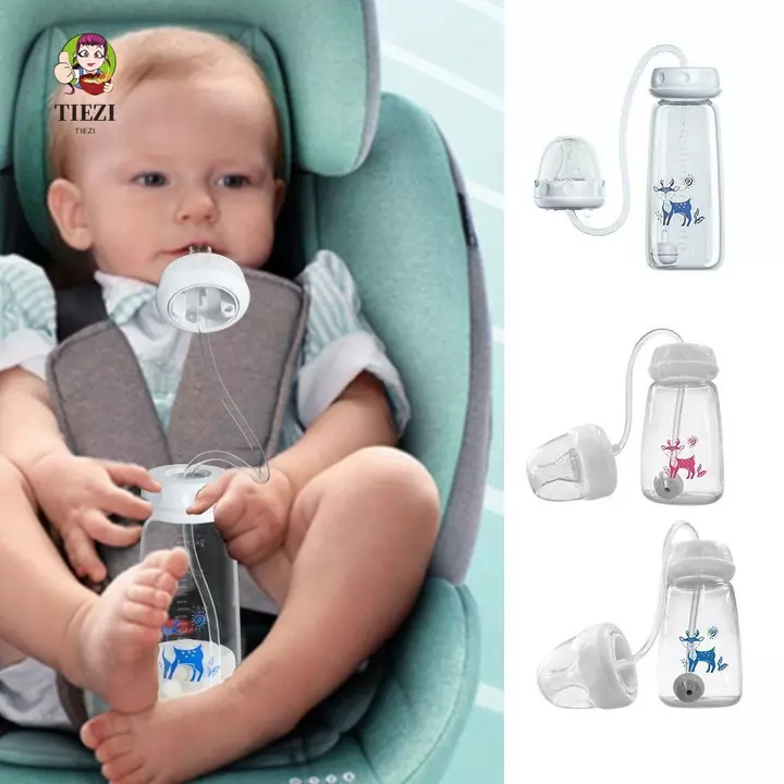 Bình sữa TIEZI Baby, Bình sữa cho trẻ sơ sinh rảnh tay 150 / 240ml, Bình sữa PP dễ thương Dễ dàng chống nghẹt thở Bình sữa trẻ sơ sinh cho bé ăn