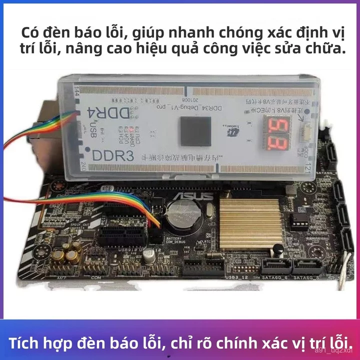 Thẻ chẩn đoán khe RAM laptop DDR3 Qiguan, thẻ test khe RAM DDR4 máy bàn bán chạy giao nhanh
