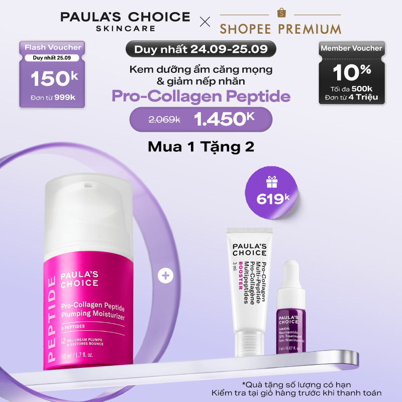Kem dưỡng ẩm căng mọng và giảm nếp nhăn Paula's Choice Pro-Collagen Peptide Plumping Moisturizer 50ml 1510