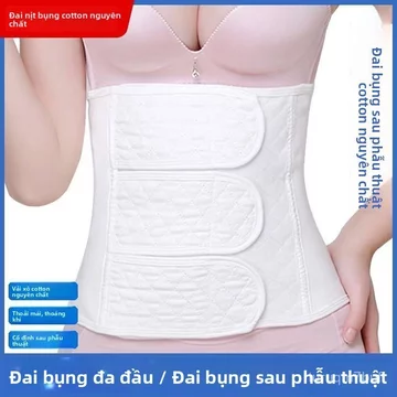 Đai bụng vải cotton nhiều đầu, băng quấn sau phẫu thuật bụng, đai nịt bụng sau sinh, cố định thoáng khí