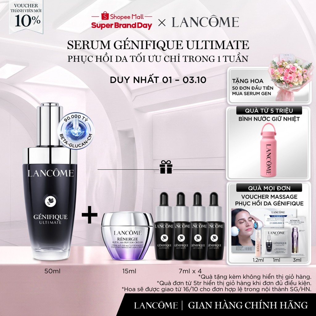 Serum Phục Hồi Da Tối Ưu Trong 1 Tuần Lancome Genifique Ultimate 50ml