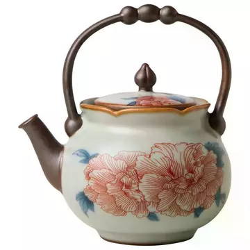 Phong Cách Mới Retro Ấm Trà Gốm Ru Lò Hibiscus Hoa Jacquard Nồi Hộ Gia Đình Mới Kung Fu Trà Ấm Trà Đơn Nồi Mở Mảnh Có Thể Tiếp tục Nuôi20261006
