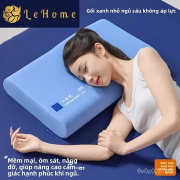 Gối cao su non memory foam bảo vệ cổ vai gáy, bộ đôi gối ngủ êm ái cho người lớn, gối đơn đôi chống đau mỏi cổ
