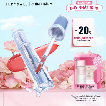 JUDYDOLL Son bóng "Ice-iron" Watery Lip Gloss Lâu trôi Không dính cốc Dưỡng ẩm 2,4g