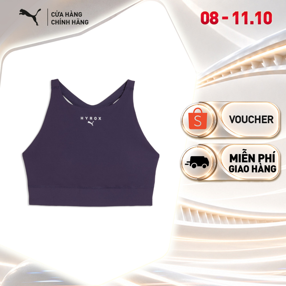 Áo Ngực Tập Luyện PUMA Nữ W PUMA x HYROX SHPLX HI NCK BR Deep Plum Màu Tím