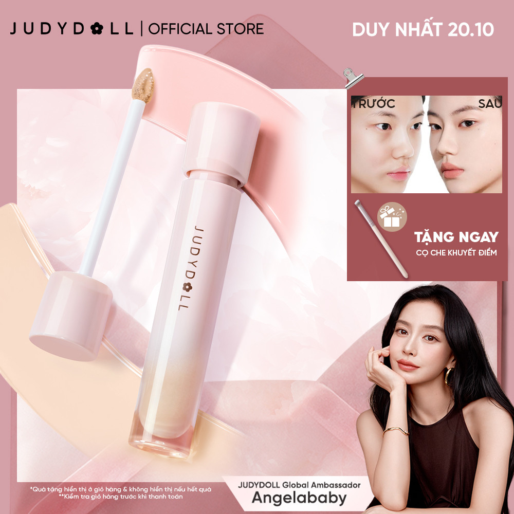 Kem Che Khuyết Điểm JUDYDOLL Liquid Concealer Che phủ tốt Che quầng thâm Không mốc Không đọng rãnh nhăn Lâu Trôi 3,2g
