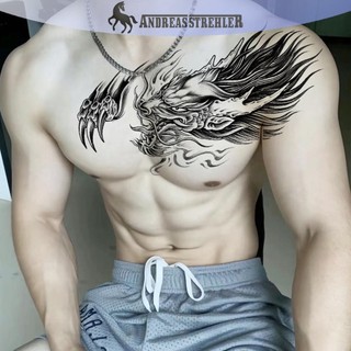 Onetimingfine Ngực Lớn Eo Vai Lưng Chống Thấm Nước Tạm Thời Hình Xăm Miếng Dán Chéo Lông Gai Giả Tatoo Underboob Body Art VN