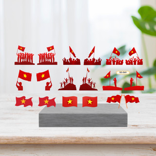 Sticker Nail Dán Móng Cờ Đỏ Sao Vàng Yêu Nước
