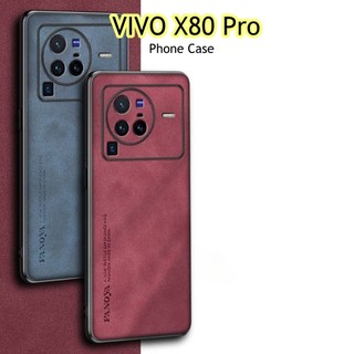 [Phong cách mới] Dành cho VIVO X80 Pro Ốp lưng silicon cạnh thẳng Vỏ điện thoại màu trơn cổ điển Phong cách kinh doanh