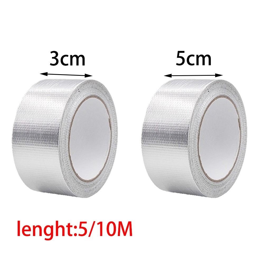 Băng keo nhôm sợi thủy tinh YUUKII, Băng gói ống điều hòa chống nắng 5 / 10 mét, Dụng cụ sửa chữa đường ống chống nước cách nhiệt cho ống điều hòa không khí