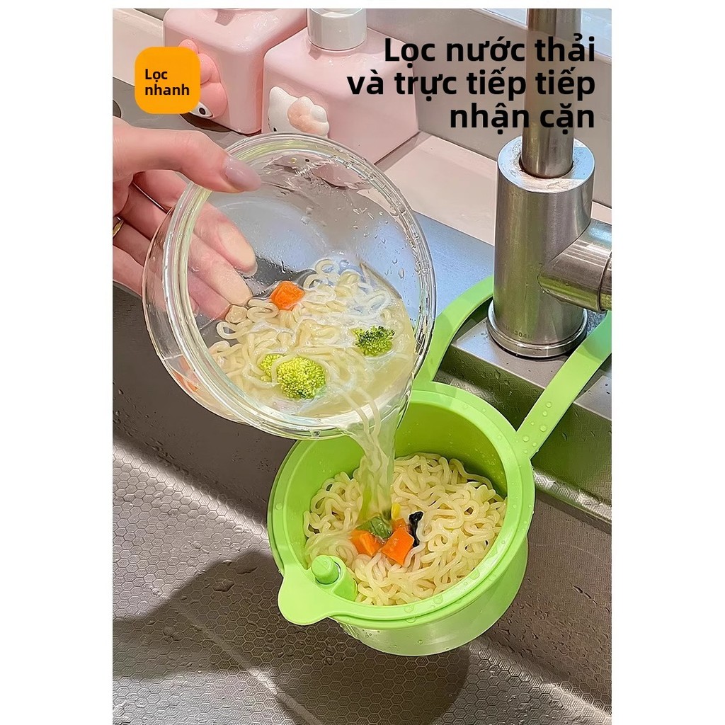 Bộ lọc rác treo bồn rửa- Giỏ làm sạch rau quả chống tắc nghẽn- Dễ dàng làm sạch