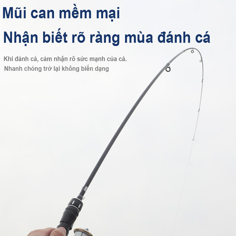 Cần câu thẳng sợi thủy tinh,Cần câu lure máy ngang,độ cứng UL