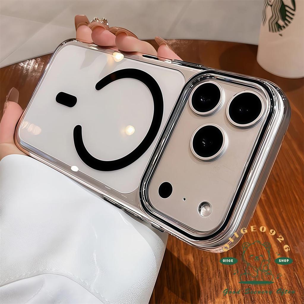 【 Ốp lưng iPhone17 】 Ốp điện thoại từ tính màu cam màu cam iPhone 17 Pro Max 16 15 14 13 12 cho vỏ iPhone Vỏ cứng PC chống sốc
