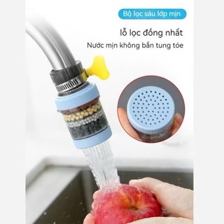 [Mẫu mới] Đầu vòi lọc nước 6 lớp lọc. làm sạch nước trực tiếp - tiện dụng, hiệu quả