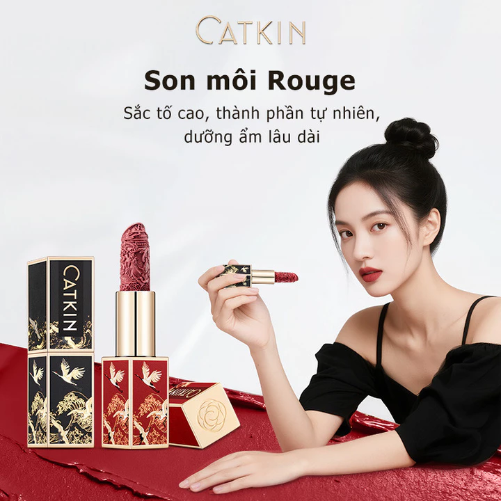 Son Thỏi CATKIN Son môi Velvet Matte - Son Kem Mịn Mượt , Bền Trôi 12 giờ, Thiết Kế Tinh Tế, Bền Màu, Dưỡng ẩm Cho Môi, 3.6g