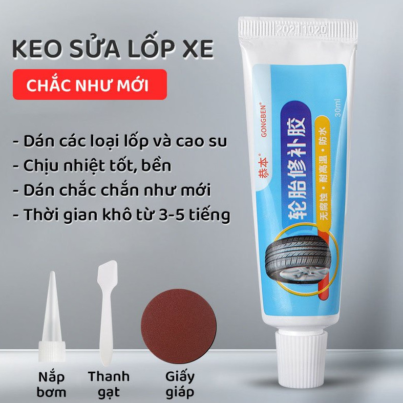 【COD】"Keo trám vá lốp công nghệ Nhật Bản cao cấp với khả năng đàn hồi vượt trội và chịu nhiệt độ cao cho mọi loại lốp xe