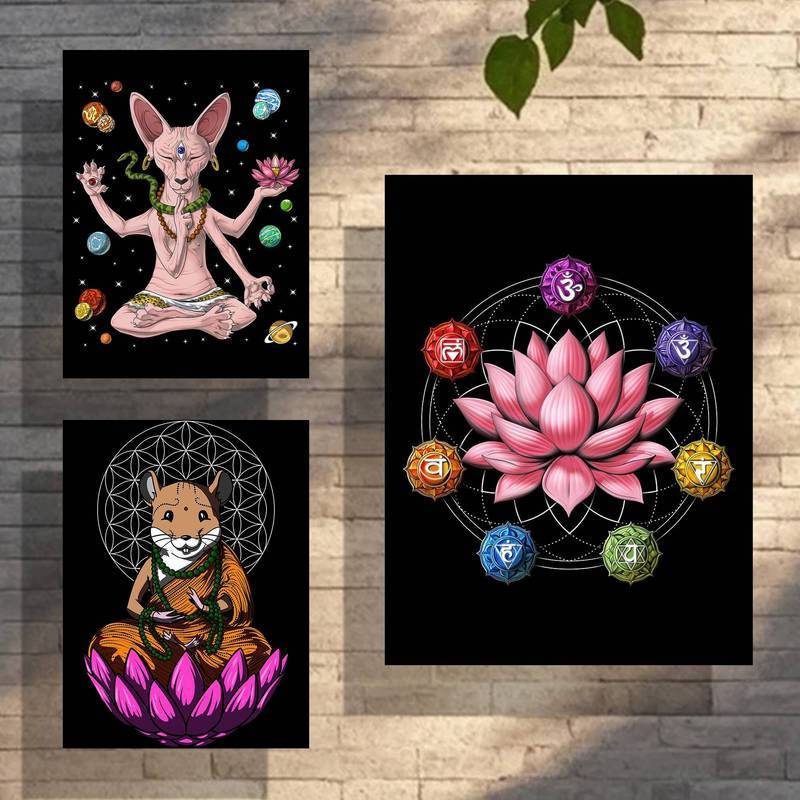 Calm Zen Yoga Và Thiền Pose Art Home Wall Decor Canvas Poster