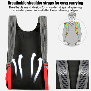 1 Chiếc 15L Đi Bộ Đường Dài-Daypack Nhẹ-Foldable Du Lịch-Backpack Chống Nước Cắm Trại Ngoài Trời Đóng Gói Dễ Dàng Mang Theo Túi