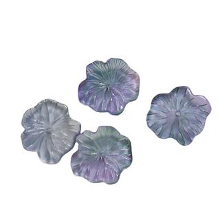 Đá Thủy Tinh Trong Suốt Mô Phỏng Lá Sen, Two-Tone Gradient - DIY Bông Tai & Mũ Đội Đầu