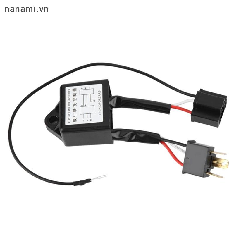 [nanami] 1 Chiếc Đèn Pha LED Ô Tô Ngược Phân Cực Bộ Chuyển Đổi Cực Biến Tần Tích Cực Âm Dây Buộc Adapter Cho Đèn Xenon H4 [VN]